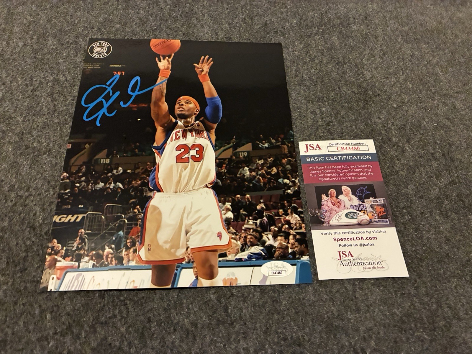 Quentin Richardson Autographed Signed New York Knicks 8x10 Photo Jsa 