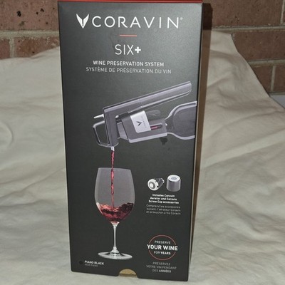 NEW Coravin Timeless Six+ Wine Preservation System - Piano Black, Gold