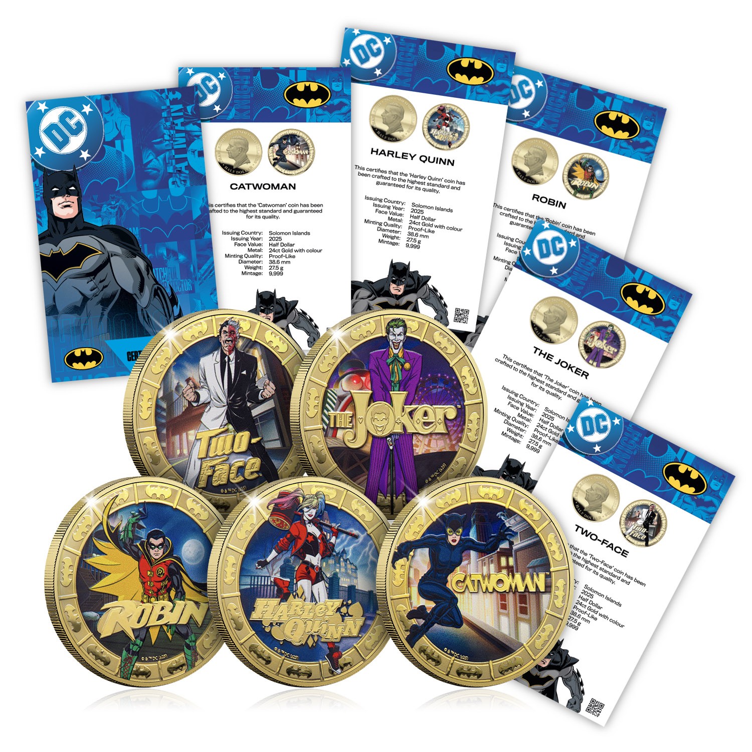 Batman Shadows of Gotham Limited Edition Complete Collection 2025 - 5 Gold Coins
