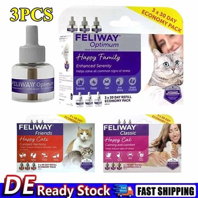 3X Fel|wayVorteilspack Nachfüllflakon 48ml Pheromone Lösung bei Stress Katzen DE
