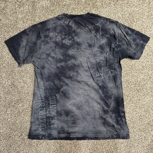 Vintage Y2K T-Shirt Herren Large grau Cyber Grunge Goth Emo Chrome Bird Affliction - Bild 6 von 8