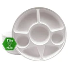 7 Compartment Bagasse Plates 11" (28cm) Biodegradable Section Dishes