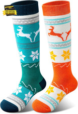 Kids Ski Socks 2 Pairs/3 Pairs for Boys Girls Thick Warm for Winter Snow Skiin
