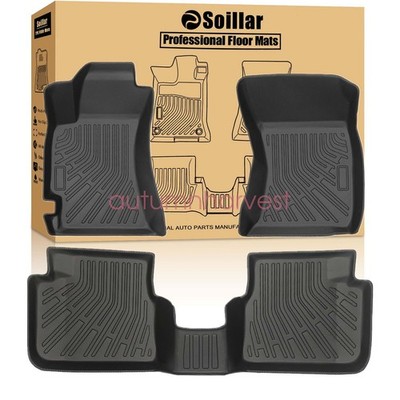 Floor Mats Liners TPE For 2009-2013 Subaru Forester 3D Model All-Weather Black