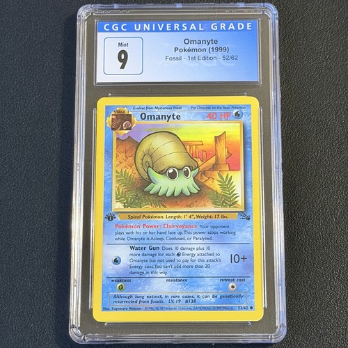 Omanyte (1st Edition) graded CGC 9 for sale on eBay