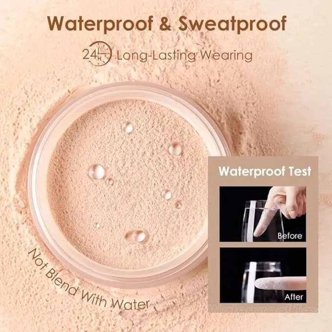 Long-Lasting Oil Control Loose Face Powder - Translucent, Shine-Free, Matte Fini - Bild 4 von 4