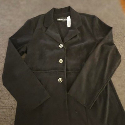 Sag Harbor Dress Black Blazer Gold Buttons Professional Workwear Jacket Size 8