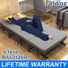 Folding Single Bed Large Fold Up Portable Guest Sleeper Rollaway Heavy Duty