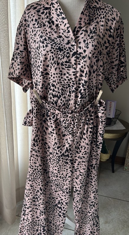 Pajamas Womens Joy Spun 2 Piece Lounge Pink animal print feminine sexy luxury 