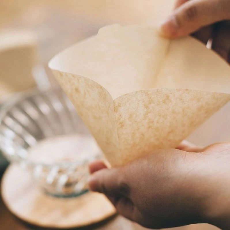 Filtro de café de papel V60, tamaño 01, natural, 100 quilates Foto 3 de 4