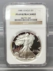 1988 S American Silver Eagle - NGC - PF 69 Ultra Cameo