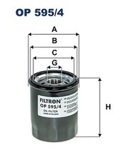 FILTRON OP 595/4 Oil Filter for SUBARU,TOYOTA