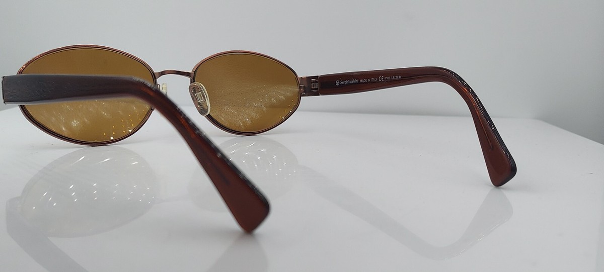 Vintage Sergio Tacchini ST1073 Bronze Oval Metal Sunglasses  display picture 1