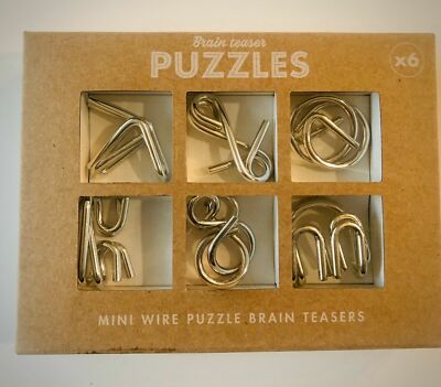Luckies 6  Mini Wire Puzzle  Brain Teasers Play Fun Gift Idea New