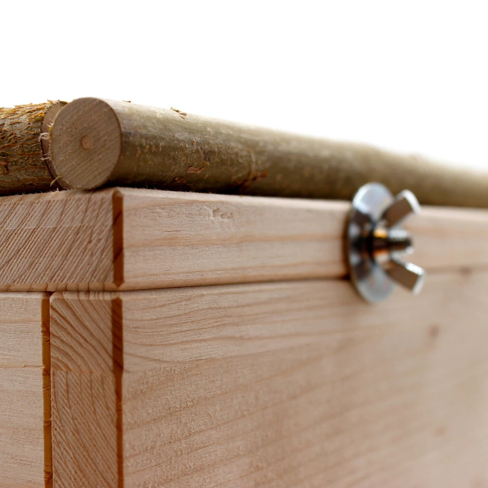 Großes Vogelhaus Nymphensittich, Agaporniden Naturholz Vogelkasten Schlafhaus - Bild 3 von 4