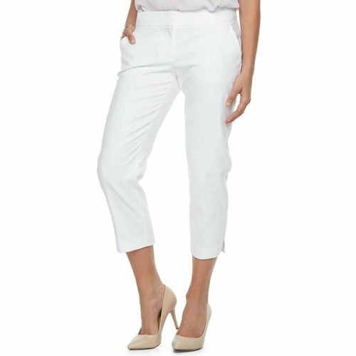 Apt. 9 WHITE Torie Midrise Straight-Leg 
