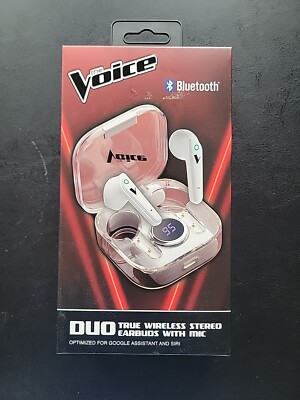 The Voice Duo True Wireless Stereo Earbuds with Mic - White [Electronics]
