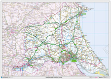 East Riding of Yorkshire Ceremonial County Map, County Map of East Riding (CY13)