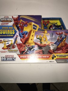 Funhouse Track Set Playskool Marvel Super Hero Adventures SPIDER-MAN of Crane