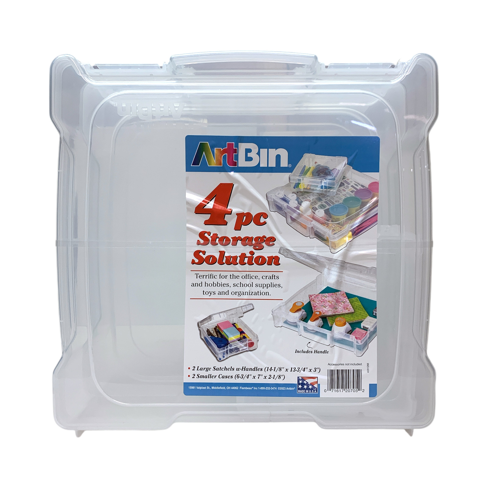 Набор для хранения ArtBin состоит из 4 предметов: 2 больших сумок и 2 футляров поменьше
