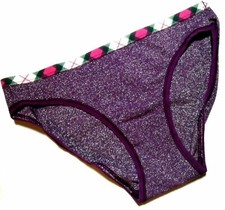 XS - NWT Victoria's Secret bikini panty shimmery purple 2016 a43