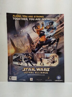 Star Wars Lethal Alliance Magazine Print Ad Vintage 2006 Gamer Poster PSP DS
