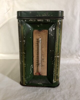 Lyons Tea Tin With A Thermometer Early 1900 s