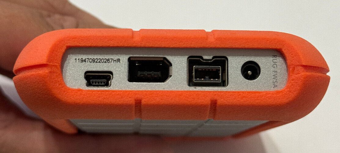 LACIE Rugged Triple RUG F WSA 120GB HDD Portable External Hard Drive (NO CABLES)