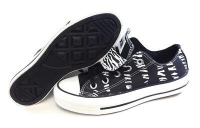 Womens Converse CT All Star Double Tongue 534878F Black Zebra Sneakers Shoes