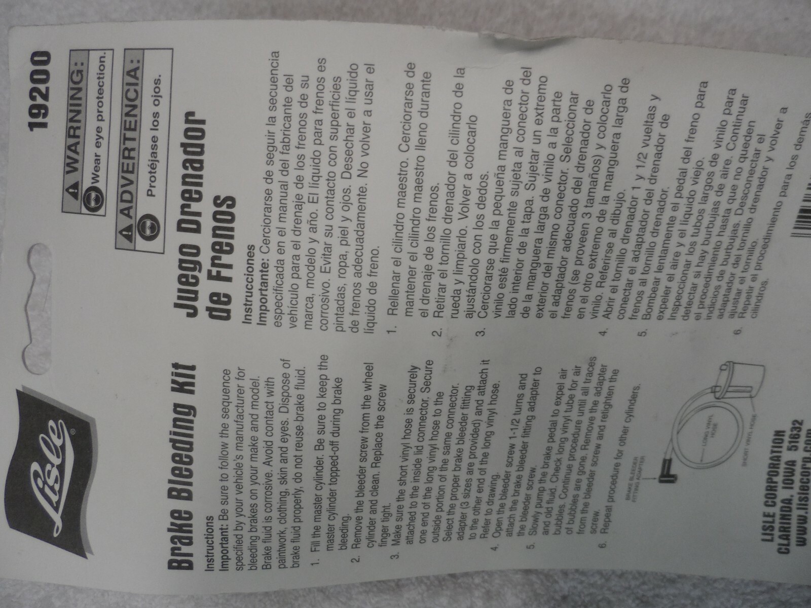 Lisle Brake Bleeder Kit NIP Part 19200 eBay