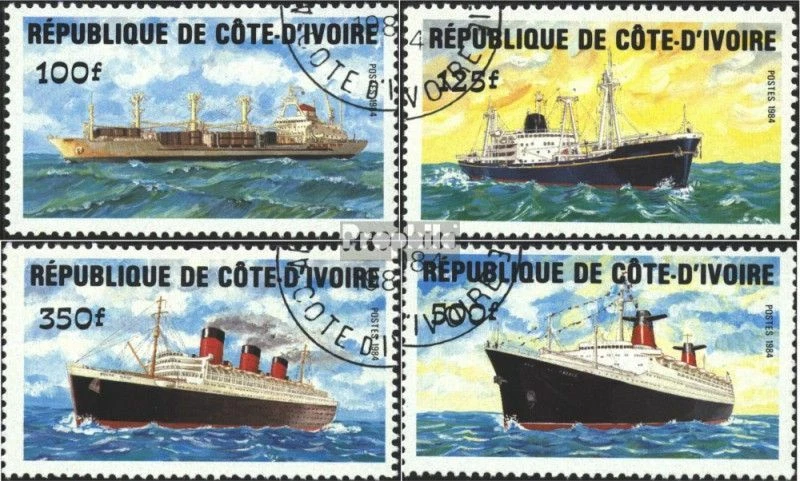 Elfenbeinküste 830-833 (kompl.Ausg.) gestempelt 1984 Schiffe - Bild 1 von 1