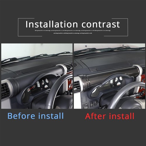 For Toyota FJ Cruiser 2007-2021 Central Console Dashboard Cover Carbon Fiber ABS - Bild 3 von 10