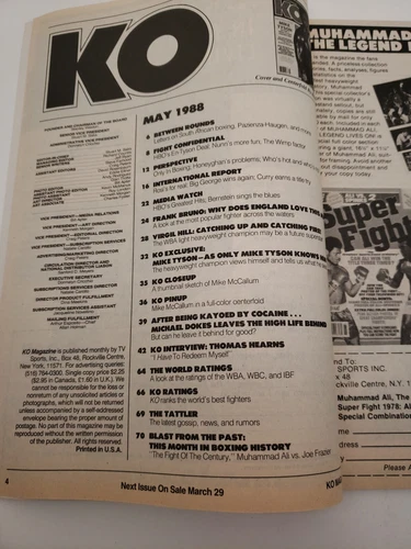 The Knockout Boxing Magazine - Newsstand, No Label- 1988 Tyson On Cover - 画像6/7