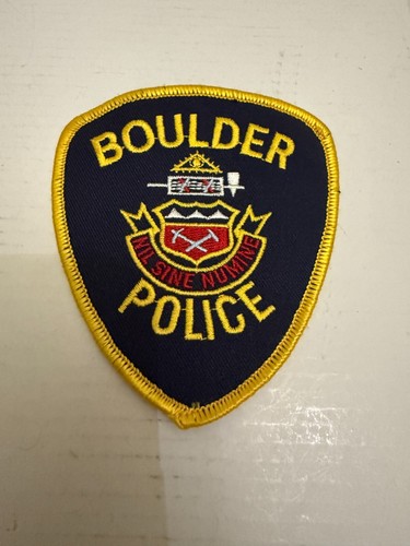 Vintage Boulder Police Colorado Cloth Shoulder Patch Obsolete Nil Sine Numine