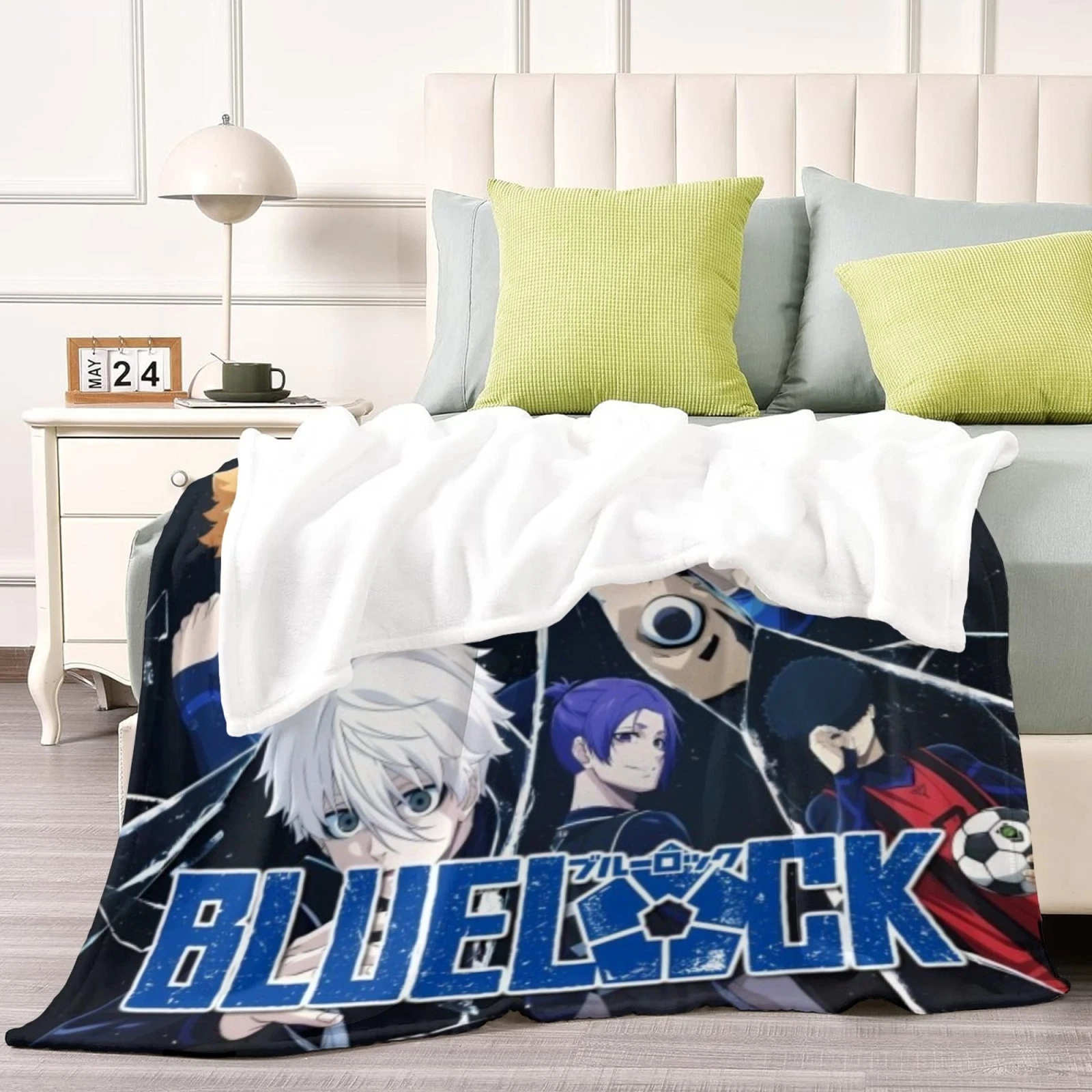 Blue Lock Fannel Blanket - Soft Bed and Sofa Throw