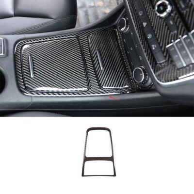 For Benz GLA CLA 13-19 Central Console Gear Shift Frame Trim Carbon Fiber Vinyl