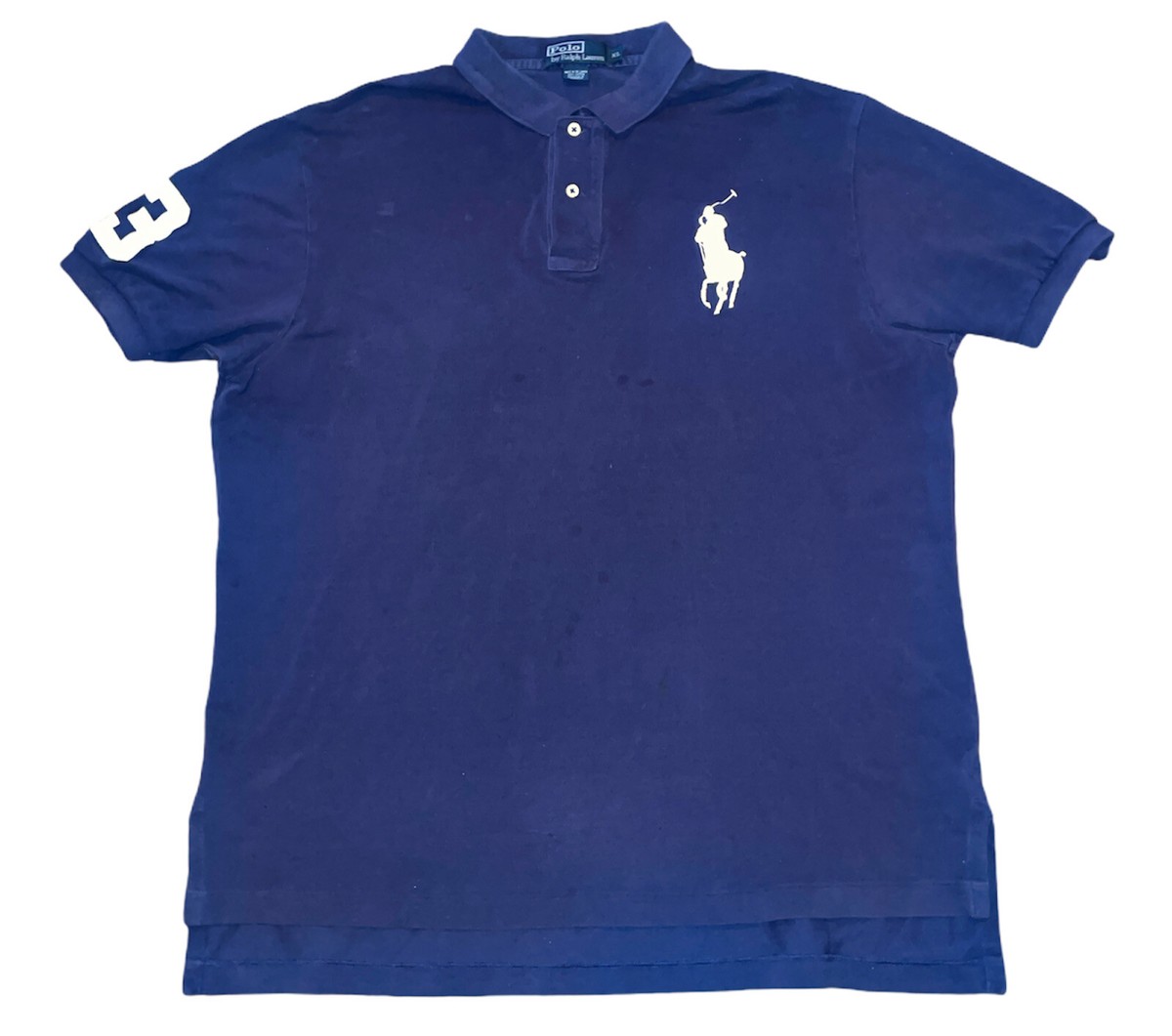 Polo By Ralph Lauren Big Embroidered White Pony Logo Navy Blue