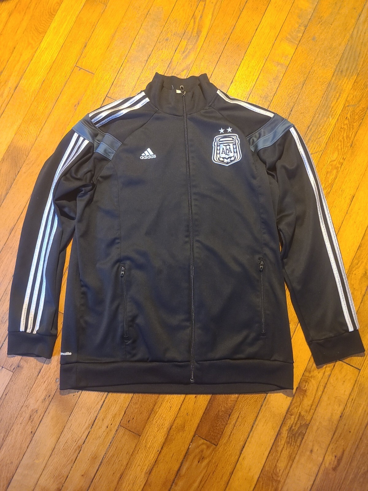 Rare Adidas Argentina Soccer Track Jacket AFA Black Z… Gem