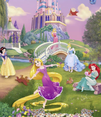 Disney Kinderzimmer Fototapete Wandbild Tapete Lila 184x254cm Matt Satin Rollen