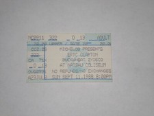 Eric Clapton Buckwheat Zydeco Ticket-1988-"Cocaine"-Nassau Coliseum-Uniondale,NY