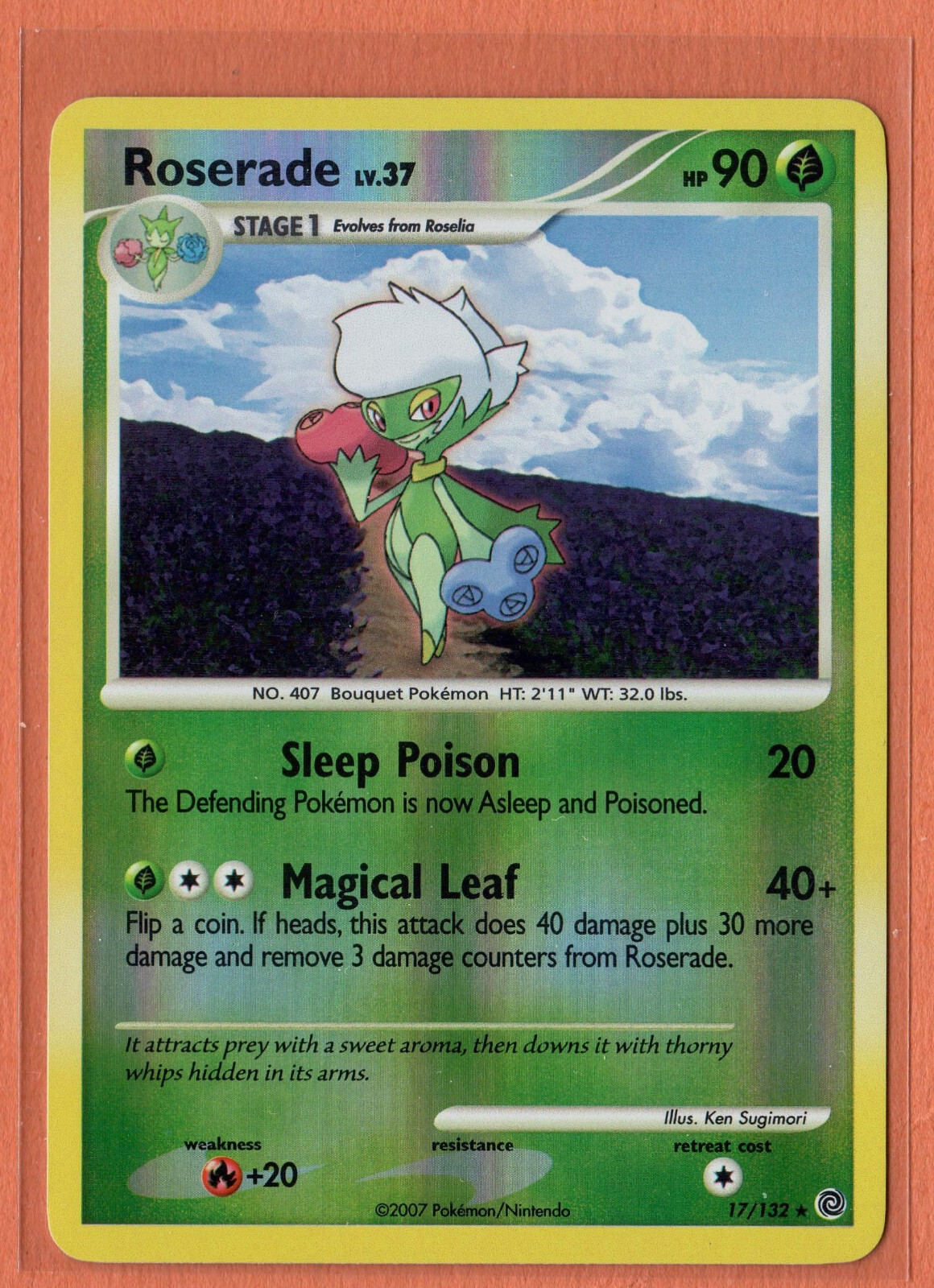 Pokémon TCG - Roserade - Secret Wonders 17/132 - Reverse Holo Rare - NM