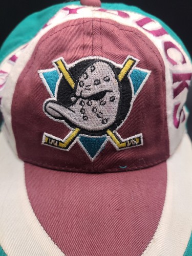 90s RARE Anaheim Mighty Ducks Vintage NHL Twins Enterprise Hat Cap OS Adult - Picture 13 of 16