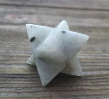 NATURAL RAINBOW MOONSTONE GEMSTONE MERKABA STAR (ONE) 