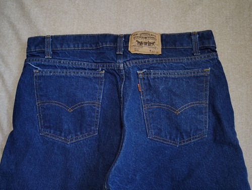 Vintage Orange Tab Levis 305 Made in USA size 38x29 Dark Wash Blue Denim Jeans - Picture 5 of 9