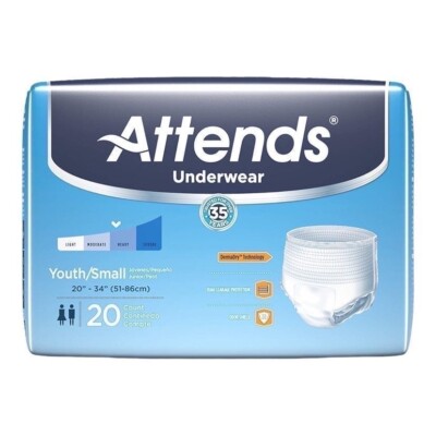 Attends Incontinence Disposable Underwear Super Plus with Leakage Barriers Small