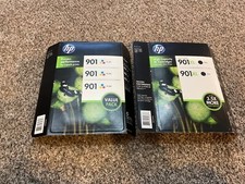 HP 901XL -1-Black Officejet Ink Cartridge &3 Pack Sealed tri-color Expired 2017