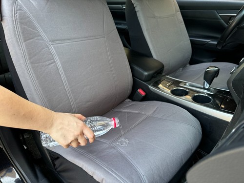 Elite Canvas Seat Covers For Toyota Landcruiser 80 Series Grey Front Pair - Picture 5 of 5