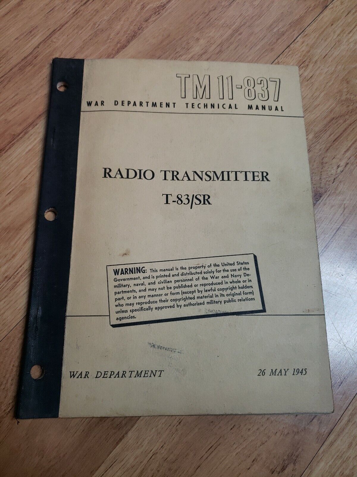 Vintage T-83 SR Manual for Transmitter Marine Telegraph Radio At trend rank the price of surprise 19