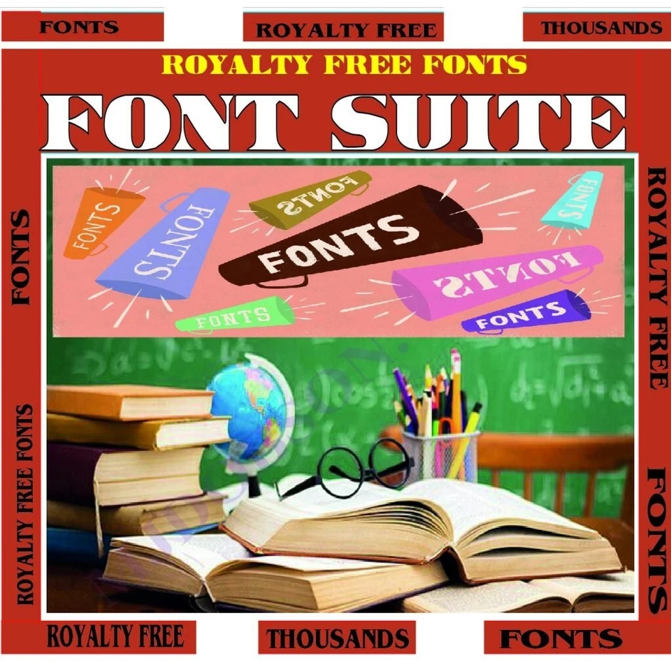 120,000 Royalty-Free Fonts USB | Fonts Design & Artwork for Word & Presentations - Image 2 of 4