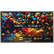 SYLVOX 75" 4K QLED Outdoor Google TV 1000nit Waterproof TV Dolby Atmos